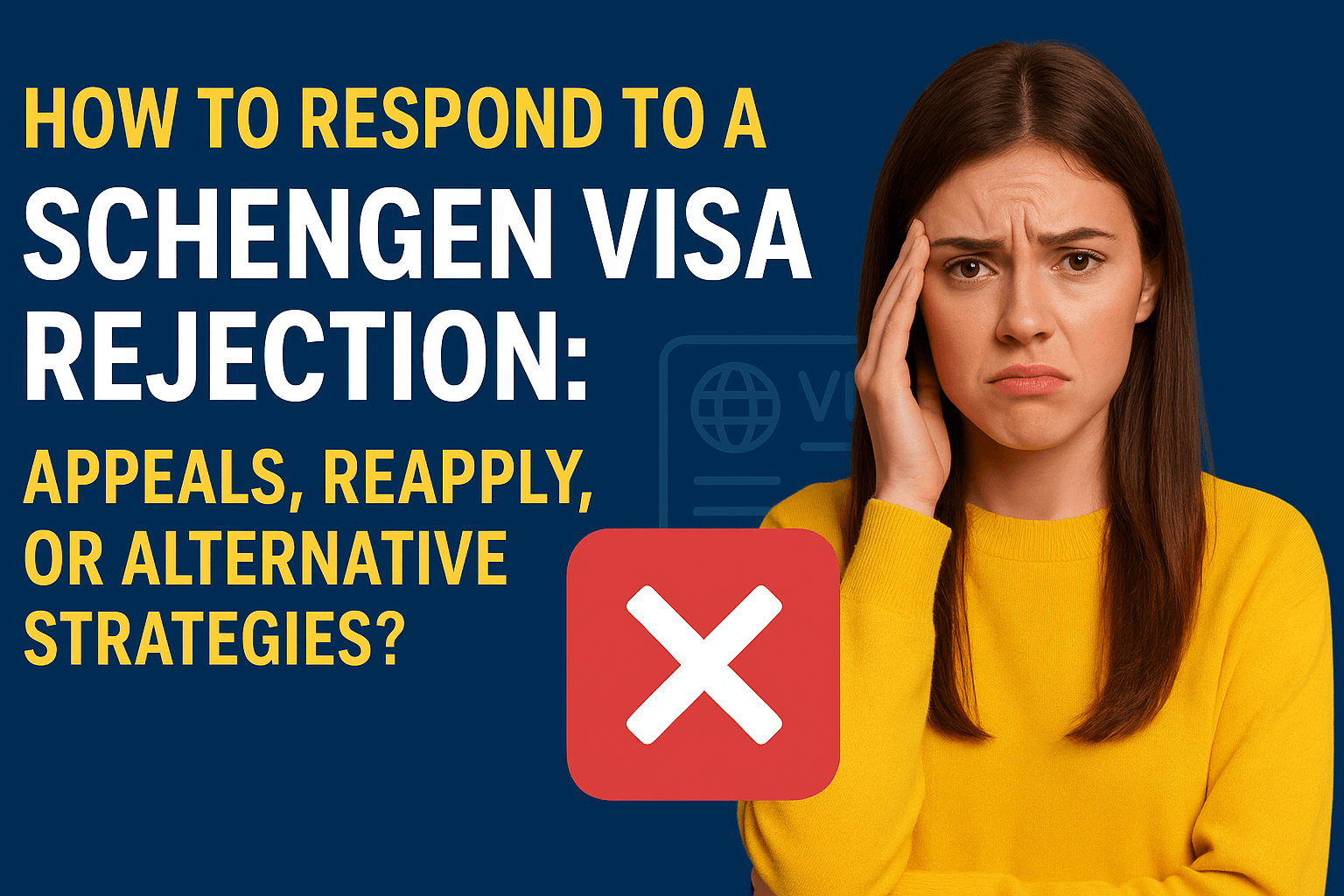 How to Respond to a Schengen Visa Rejection: Appeals, Reapply, or Alternative Strategies?